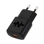 Chargeur Secteur Simple USB CONNECT 3A Fast Charge Noir