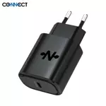 Adaptateur secteur Connect USB-C PD 3.0 18W Noir