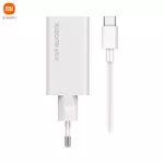 Adaptateur Secteur Xiaomi BHR5515GL Mi Travel Charger (USB + Type-C) 65W GaN Tech (avec Câble Type-C) Blanc