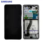 Bloc Complet Assemblé Original Samsung Galaxy S21 Ultra 5G G998 GH82-24591B Phantom Silver
