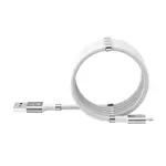 Câble Data USB vers Lightning Rock RCB0797 Enroulable Magnétique 2A (0.90m) Blanc