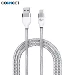 Câble Data USB vers Lightning CONNECT MC-CLB4 Nylon Tressé (1m) Blanc