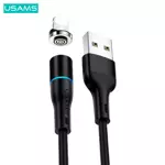 Câble Data USB vers Lightning Usams US-SJ352 U32 Magnétique Rotatif 2.4A (1m) SJ352USB01 Noir