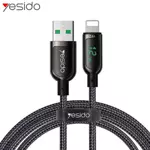Câble Data USB vers Lightning Yesido CA84 Digital Display 12W Noir