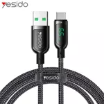 Câble Data USB vers Type-C Yesido CA85 Digital Display 66W Noir