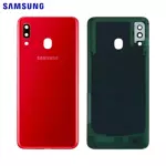 Cache Arrière Samsung Galaxy A20 A205 Rouge
