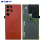 Cache Arrière Samsung Galaxy S22 Ultra S908 GH82-27457H/GH82-27458H Rouge