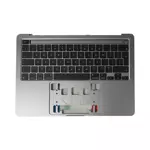 Top Case Apple MacBook Pro Retina 13" Touch Bar M1 (2020) A2338 QWERTY UK Gris Sidéral