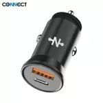 Chargeur Allume-Cigare CONNECT MC-CV30W01 33W (Type-C PD + USB QC3.0) Noir