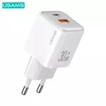 Chargeur Secteur Multi Usams US-CC189 X-ron Series PD 30W + QC3.0 (USB + Type-C) Blanc