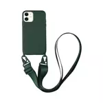 Coque Silicone avec Bandoulière Apple iPhone 11 (#9) Vert Foncé