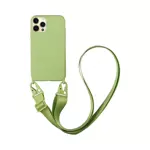 Coque Silicone avec Bandoulière Apple iPhone 12 Pro (#12) Vert Clair