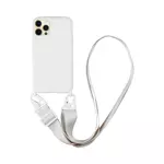 Coque Silicone avec Bandoulière Apple iPhone 12 Pro (#16) Blanc
