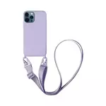Coque Silicone avec Bandoulière Apple iPhone 12 Pro Max (#15) Violet Clair