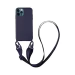 Coque Silicone avec Bandoulière Apple iPhone 12 Pro Max (#5) Bleu Marine