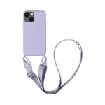 Coque Silicone avec Bandoulière Apple iPhone 13 (#15) Violet Clair