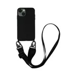 Coque Silicone avec Bandoulière Apple iPhone 13 Mini (#1) Noir