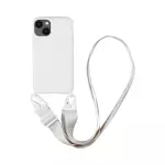 Coque Silicone avec Bandoulière Apple iPhone 14 (#16) Blanc