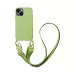 Coque Silicone avec Bandoulière Apple iPhone 14 Plus (#12) Vert Clair