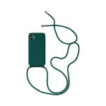 Coque Silicone avec Cordon Apple iPhone 12 Mini (09) Vert Nuit