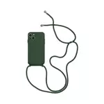 Coque Silicone avec Cordon Apple iPhone 15 Plus (10) Vert Foncé