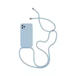 Coque Silicone avec Cordon Apple iPhone 15 Pro Max (03) Bleu Clair