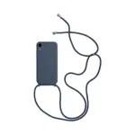 Coque Silicone avec Cordon Apple iPhone X/iPhone XS (12) Bleu Marine