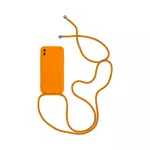 Coque Silicone avec Cordon Apple iPhone X/iPhone XS (14) Orange