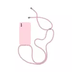 Coque Silicone avec Cordon Apple iPhone X/iPhone XS (02) Rose