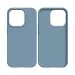 Coque Silicone Compatible pour Apple iPhone 12/iPhone 12 Pro (#5) Bleu Acier