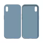 Coque Silicone Compatible pour Apple iPhone X/iPhone XS (#5) Bleu Acier