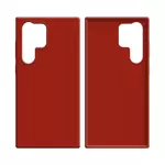 Coque Silicone Compatible pour Samsung Galaxy S22 Ultra S908 (#1) Rouge