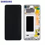 Ecran & Tactile Original Samsung Galaxy S10 G973 GH82-18850B/GH82-18835B Blanc