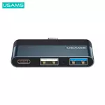 Hub Usams US-SJ490 Type-C vers USB2.0 + USB3.0 + Type-C Noir