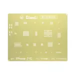 Pochoir Rebillage 3D QianLi pour Apple iPhone 7/iPhone 7 Plus CMS Or