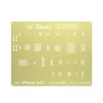 Pochoir Rebillage 3D QianLi pour Apple iPhone 8/iPhone 8 Plus CMS Or