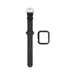 Protection Silicone pour Apple Watch 44mm avec Bracelet Boucle (3) Noir