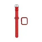 Protection Silicone pour Apple Watch 40mm avec Bracelet Boucle (1) Rouge